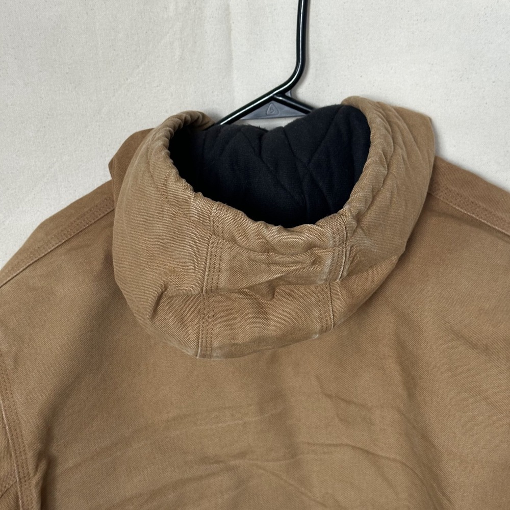 Carhartt Mens Loose Fit Duck Active Jacket Brown OJ0140-M Made in USA Distressed - Picture 10 of 16